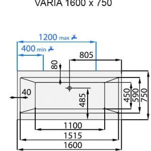 Varia - Vana oboustranná 1600x750mm