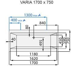 Varia - Vana oboustranná 1700x750mm