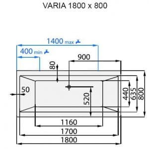 Varia - Vana oboustranná 1800x800mm