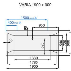 Varia - Vana oboustranná 1900x900mm