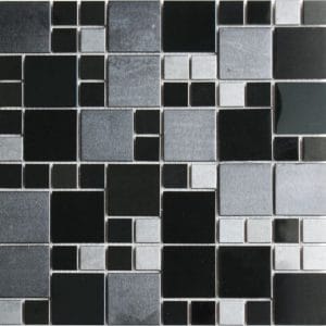 Mozaika sklo-metal 30x30