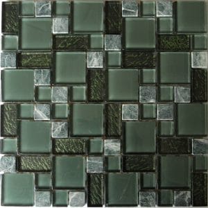 Mozaika Zelnená kámen sklo Multix8
