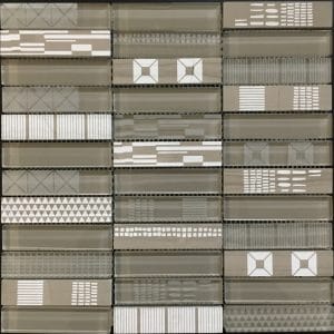Mozaika béžová sklo-mramor 30x29,7cm