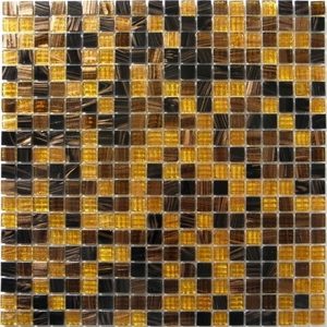 Mozaika Goldstar skleněná mix 32,7x32,7/15x6