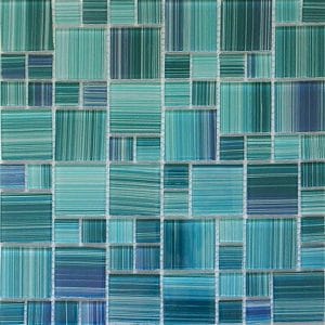 Mozaika Modrá sklo 30x30