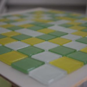 Mozaika Žluto-zelená sklo 29,7x29,7