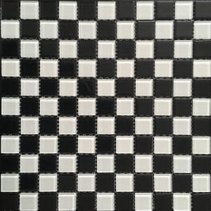 Mozaika Černobílá sklo 30x30