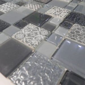 Mozaika Šedá z recyklovaného skla 30x30 cm