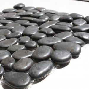 Mozaika kamenná oblázek velký černý 30x30