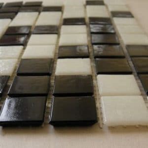 Mozaika Černobílá bazénová skleněná 32,7x32,7
