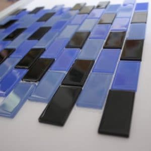 Mozaika Modro-černá sklo 32,2x31
